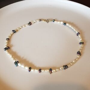 Patch & Roam Faux Seed Pearl Choker – Rainbow Hematite Boho Witchy Y2K Festival